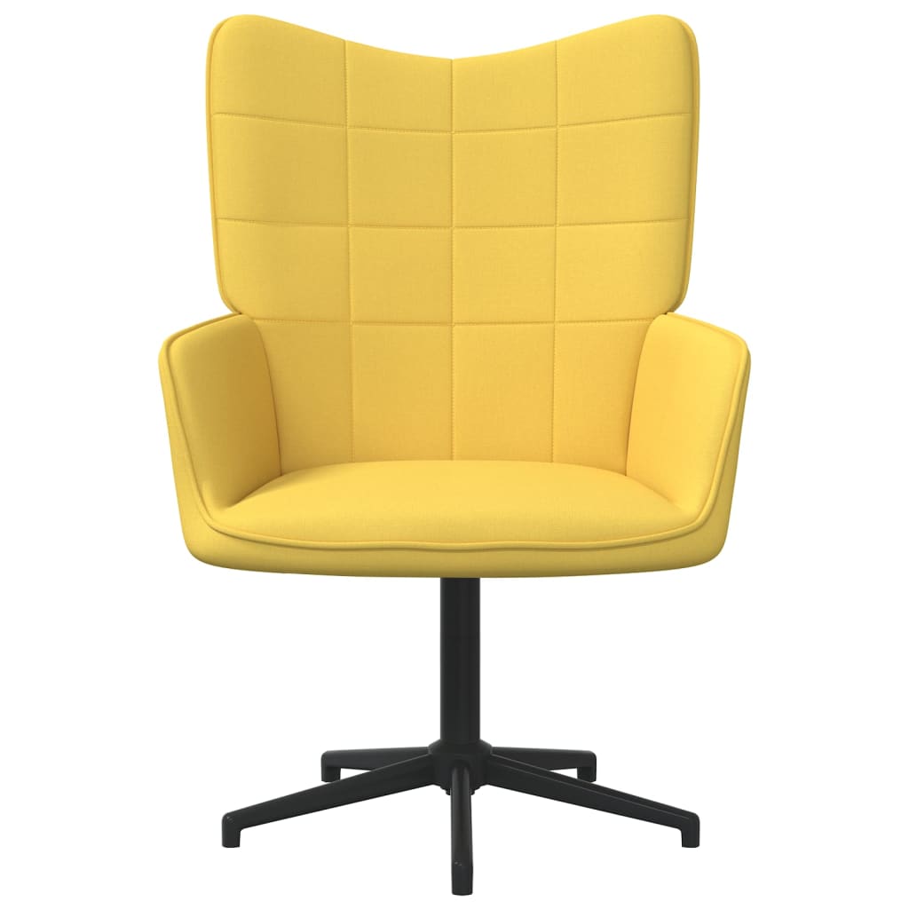 Relaxsessel mit Hocker Senfgelb Stoff