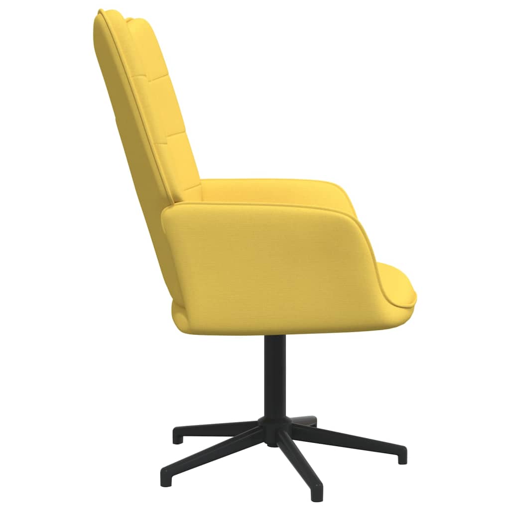 Relaxsessel mit Hocker Senfgelb Stoff