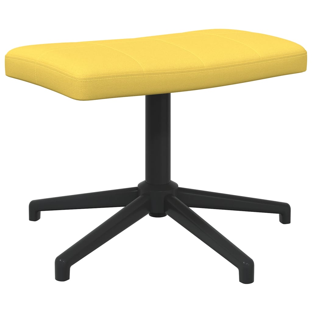 Relaxsessel mit Hocker Senfgelb Stoff