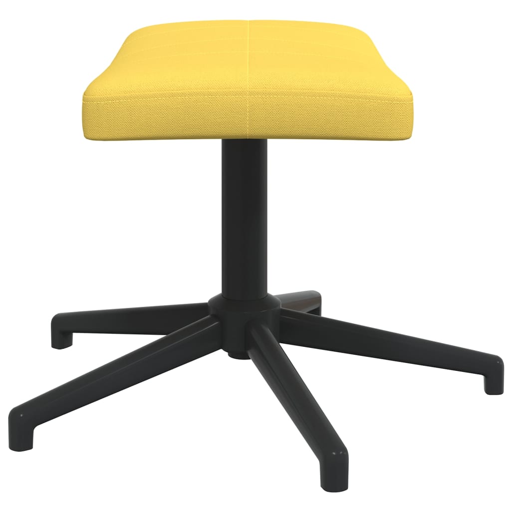 Relaxsessel mit Hocker Senfgelb Stoff