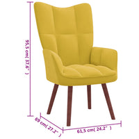 Thumbnail for Relaxsessel Senfgelb Samt