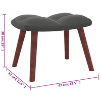 Thumbnail for Relaxsessel mit Hocker Dunkelgrau Samt