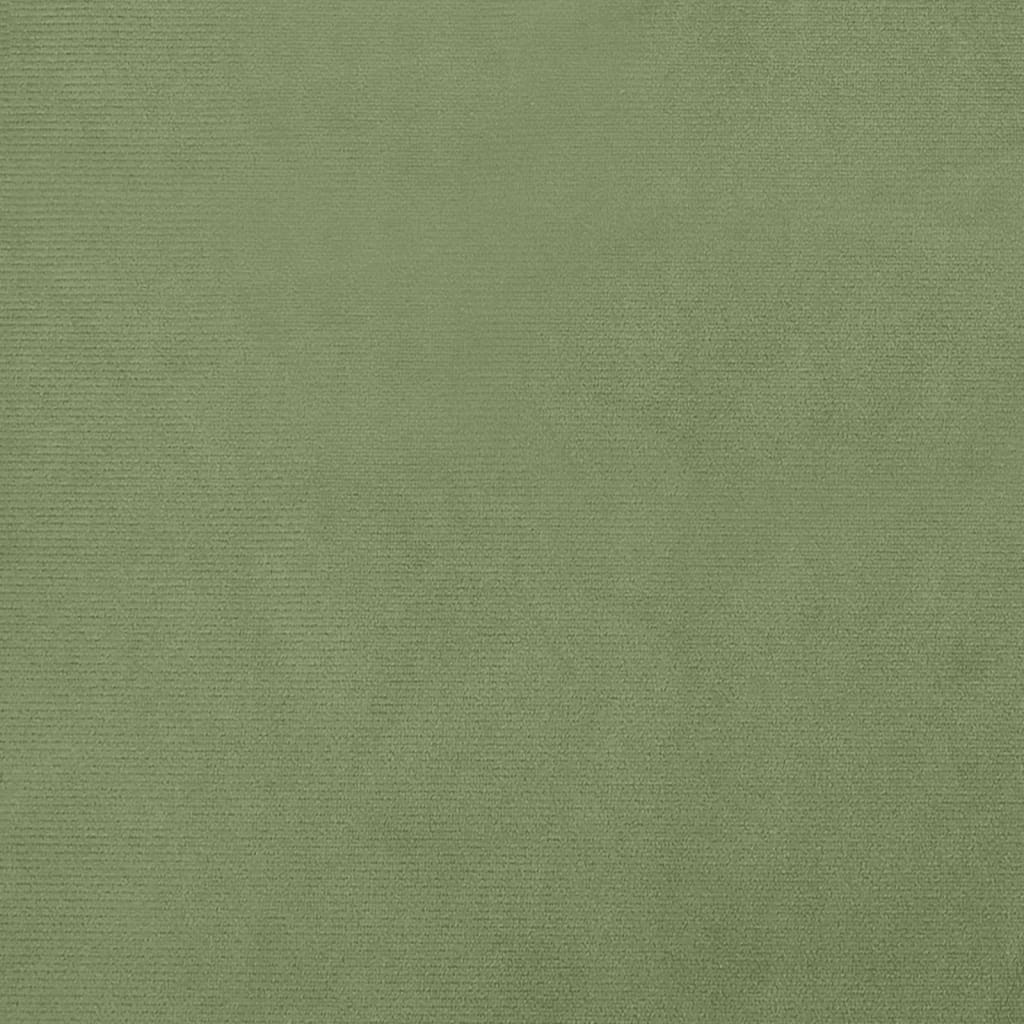 Relaxsessel mit Hocker Hellgrün Samt