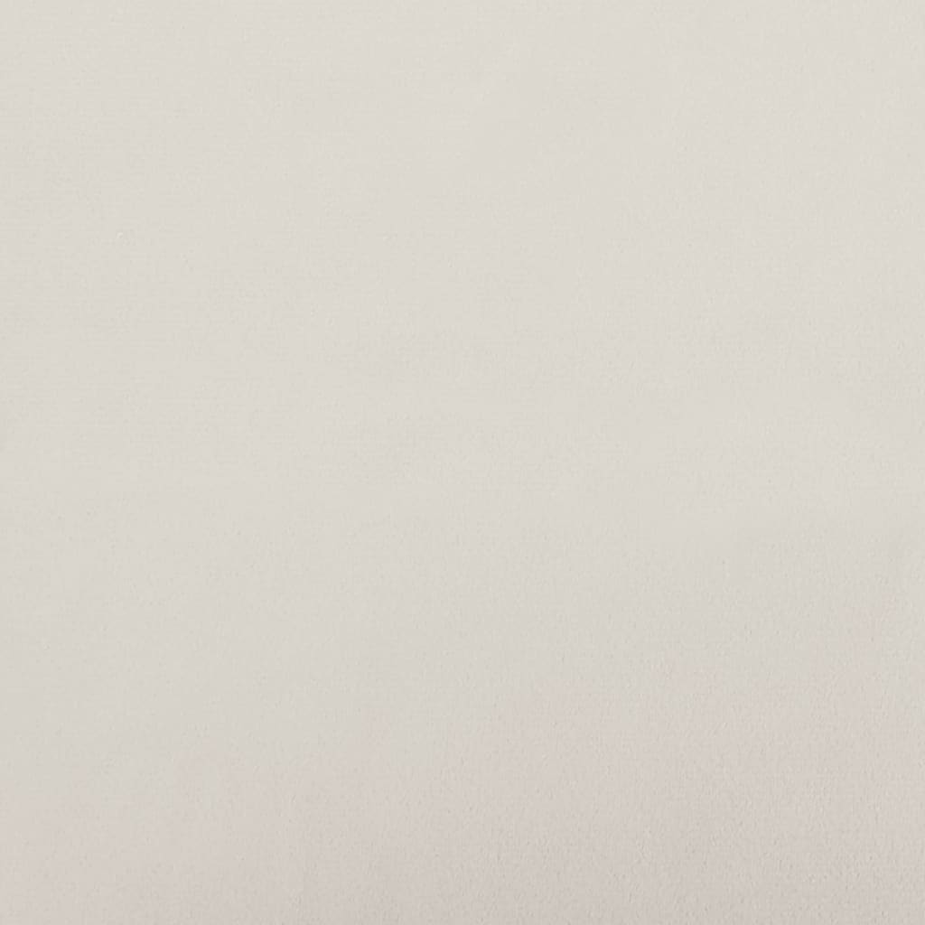 Relaxsessel mit Hocker Cremeweiß Samt