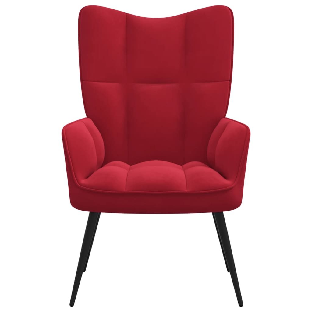 Relaxsessel Weinrot Samt