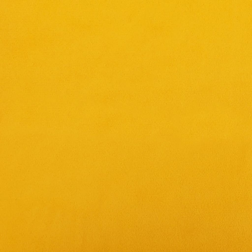 Relaxsessel mit Hocker Senfgelb Samt