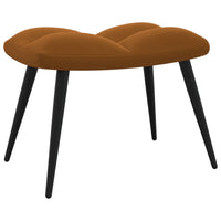 Thumbnail for Relaxsessel mit Hocker Braun Samt