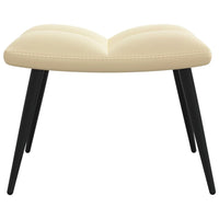 Thumbnail for Relaxsessel mit Hocker Cremeweiß Samt