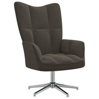 Thumbnail for Relaxsessel mit Hocker Dunkelgrau Samt