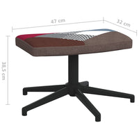 Thumbnail for Relaxsessel mit Hocker Patchwork Stoff