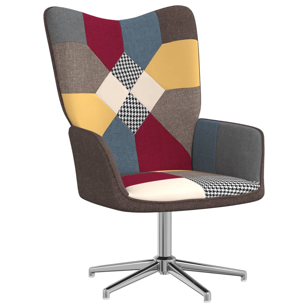 Relaxsessel mit Hocker Patchwork Stoff