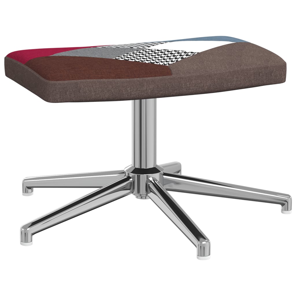 Relaxsessel mit Hocker Patchwork Stoff