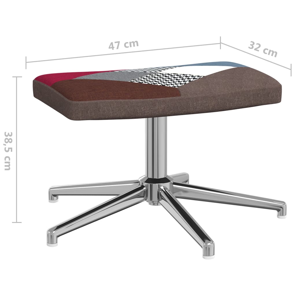 Relaxsessel mit Hocker Patchwork Stoff