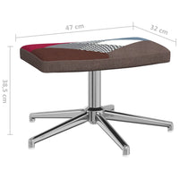 Thumbnail for Relaxsessel mit Hocker Patchwork Stoff