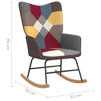 Thumbnail for Schaukelstuhl Patchwork Stoff