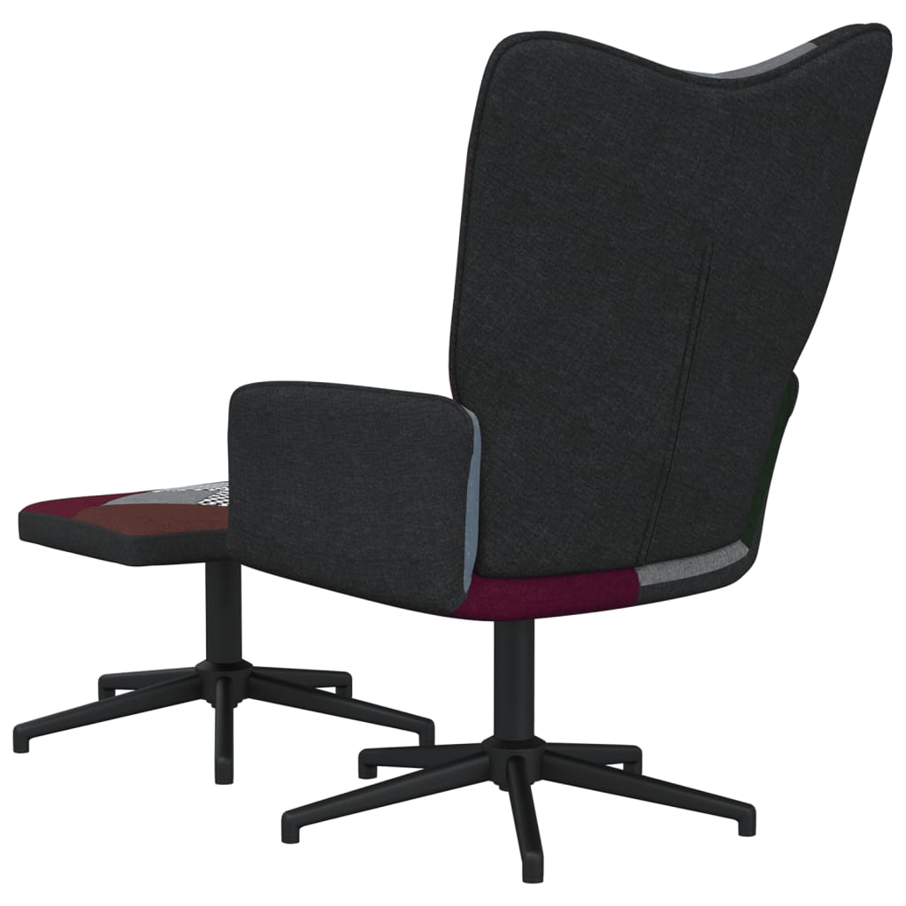 Relaxsessel mit Hocker Patchwork Stoff