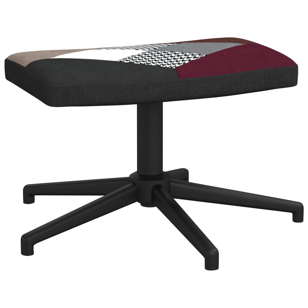 Relaxsessel mit Hocker Patchwork Stoff