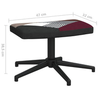 Thumbnail for Relaxsessel mit Hocker Patchwork Stoff