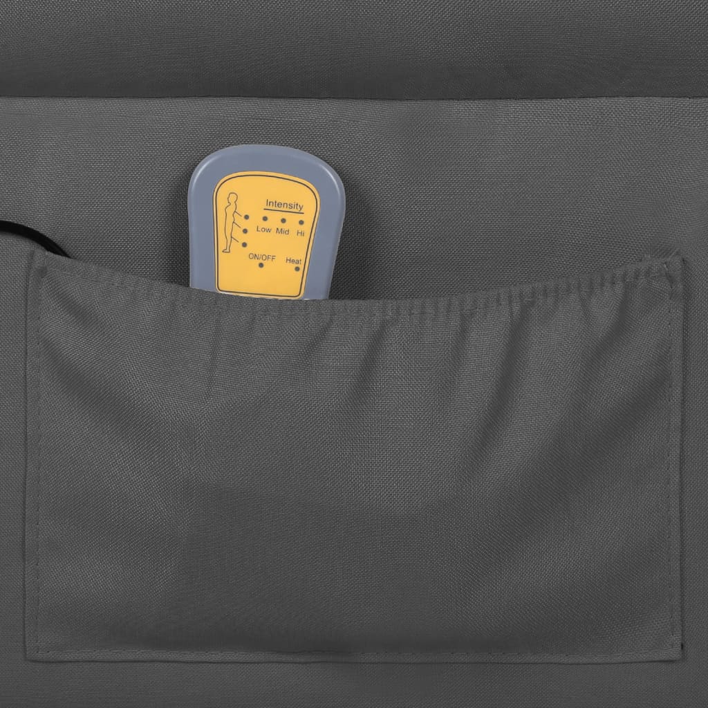 Massagesessel Dunkelgrau Stoff