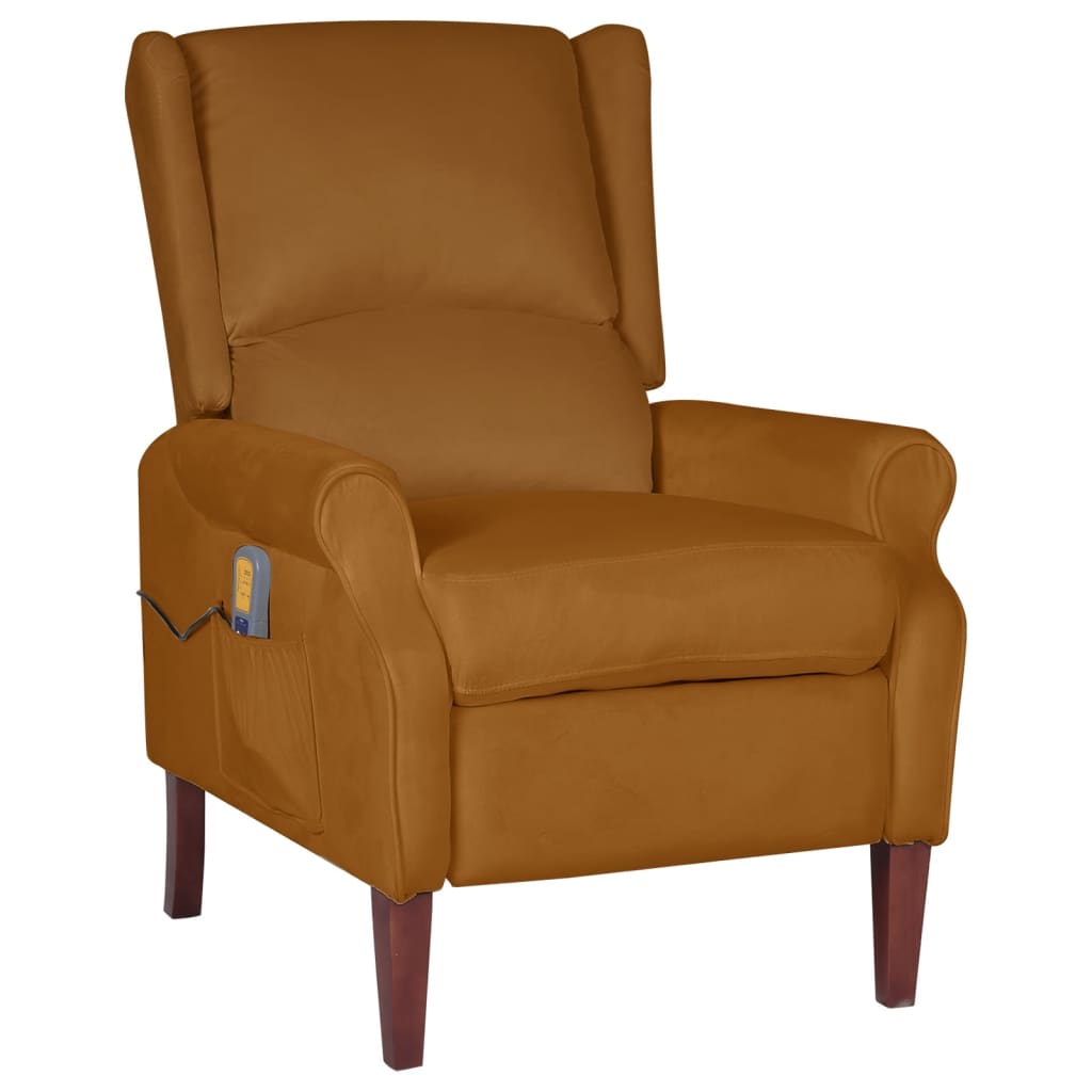 Massagesessel Braun Samt