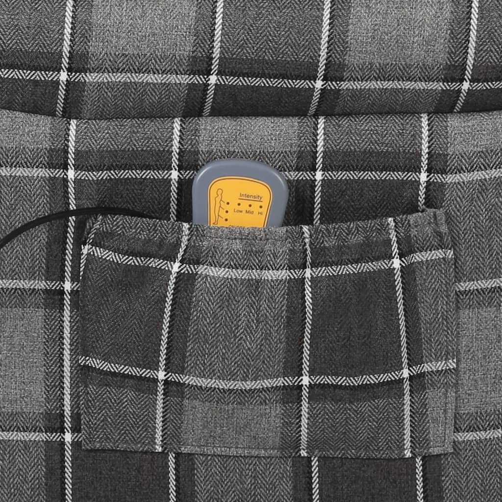 Massagesessel Grau Stoff