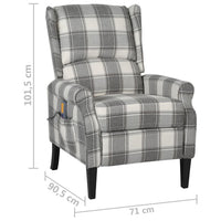 Thumbnail for Massagesessel Weiß-Grau Stoff