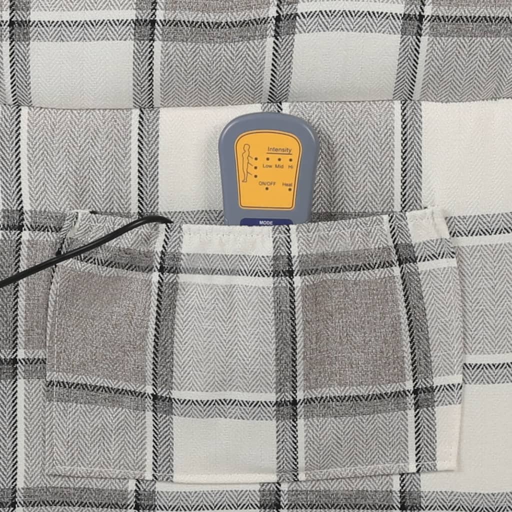 Massagesessel Grau Stoff