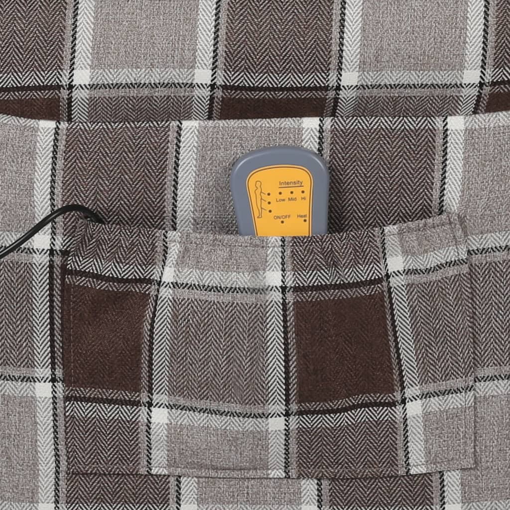 Massagesessel Braun Stoff