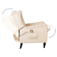 Thumbnail for Massagesessel Creme Stoff