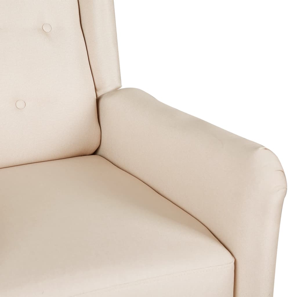 Massagesessel Creme Stoff