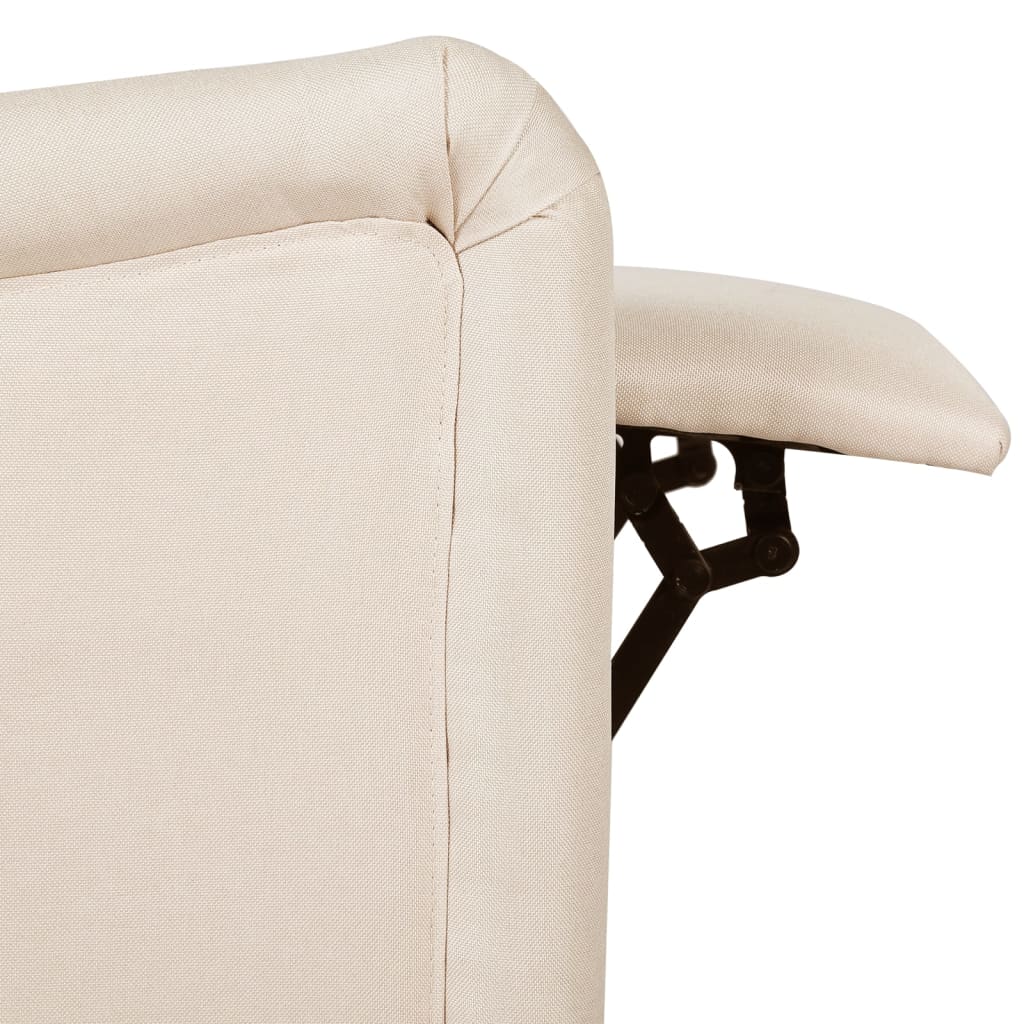 Massagesessel Creme Stoff