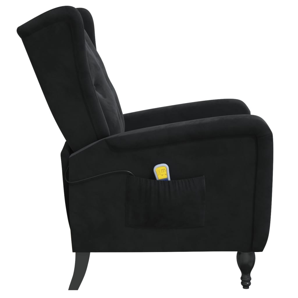 Massagesessel Schwarz Samt