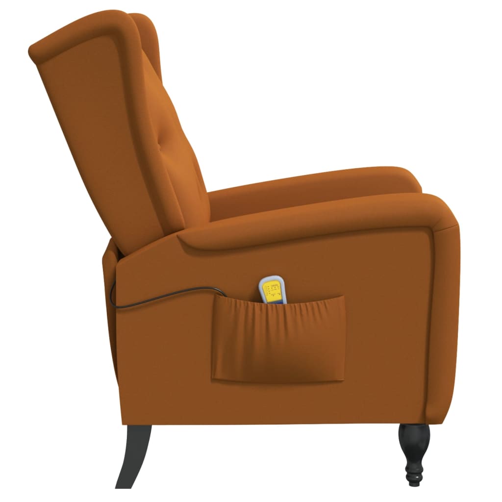 Massagesessel Braun Samt