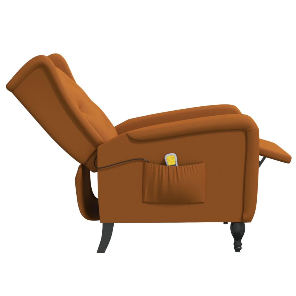 Massagesessel Braun Samt