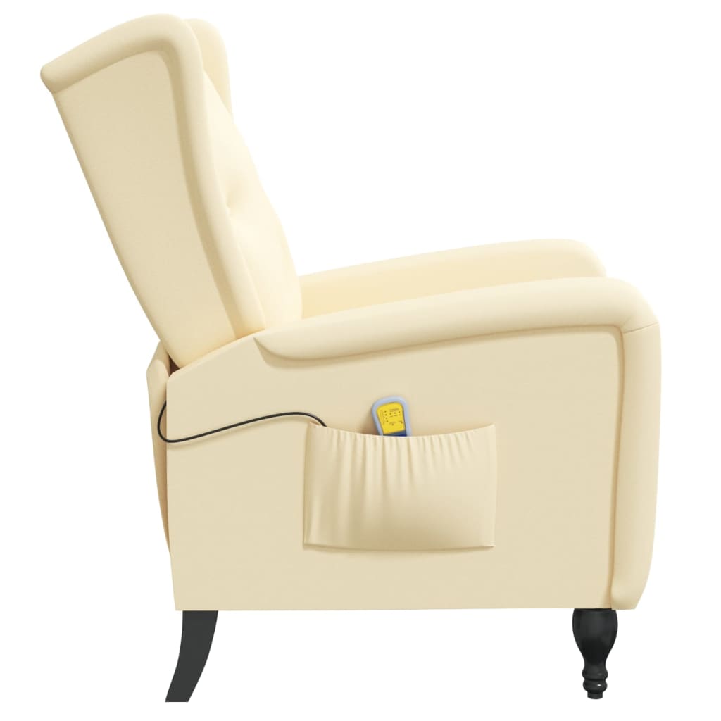 Massagesessel Creme Samt