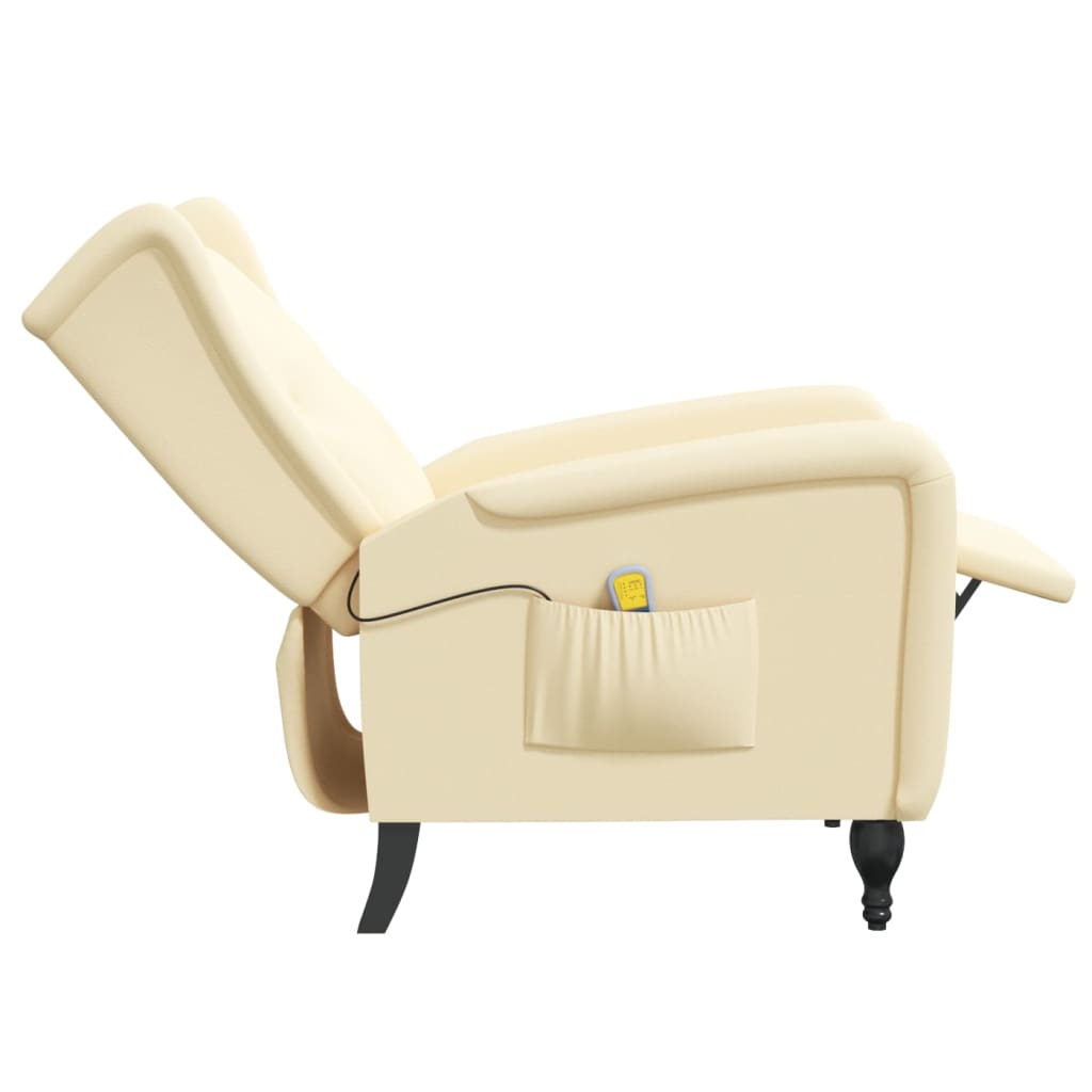 Massagesessel Creme Samt