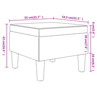 Thumbnail for Hocker mit Holzbeinen Weinrot Stoff