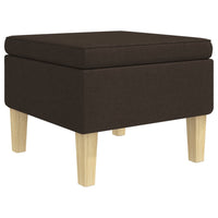 Thumbnail for Hocker mit Holzbeinen Dunkelbraun Stoff