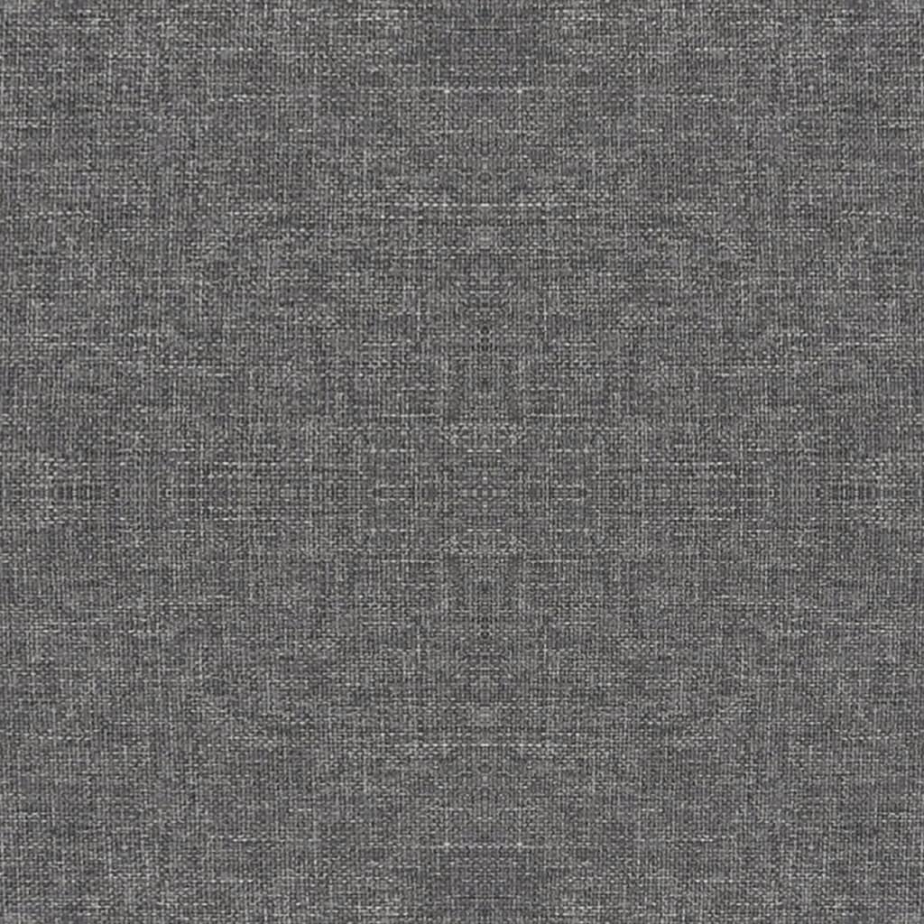 Hocker mit Holzbeinen Hellgrau Stoff