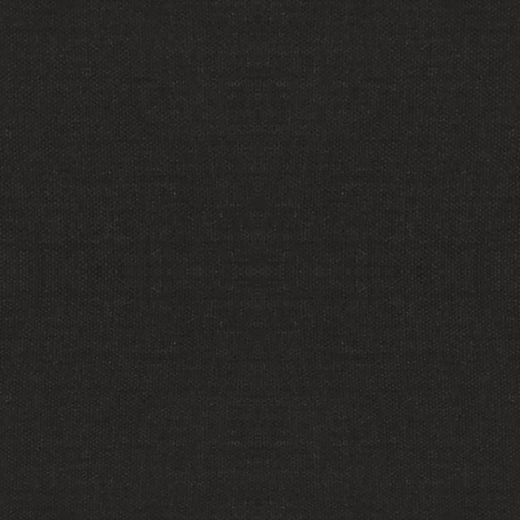 Hocker mit Holzbeinen Schwarz Stoff