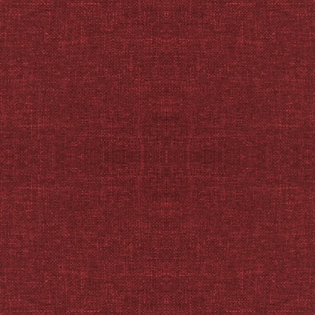 Hocker mit Holzbeinen Weinrot Stoff