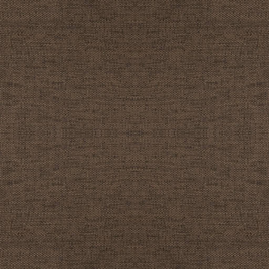 Hocker mit Holzbeinen Braun Stoff