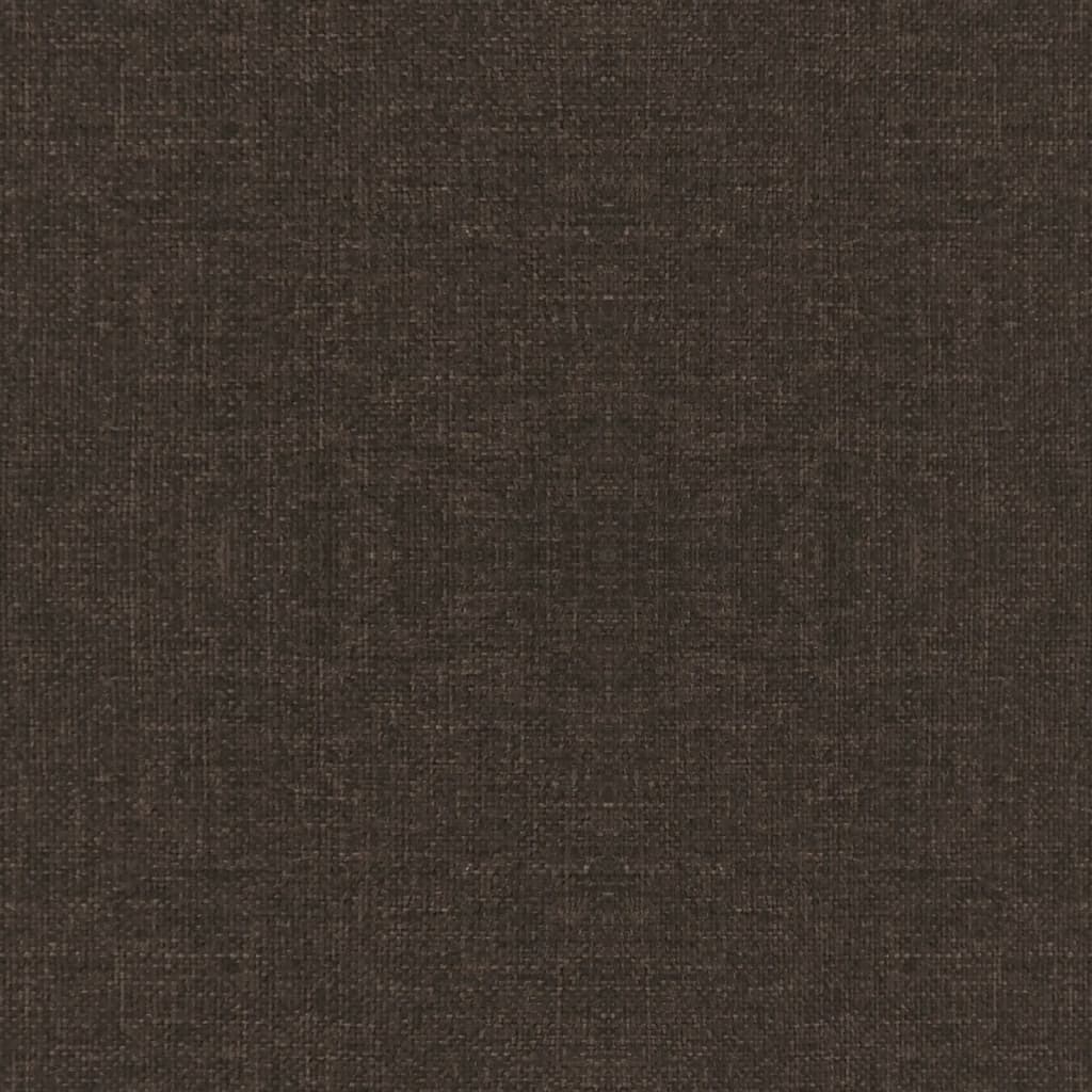 Hocker mit Holzbeinen Dunkelbraun Stoff