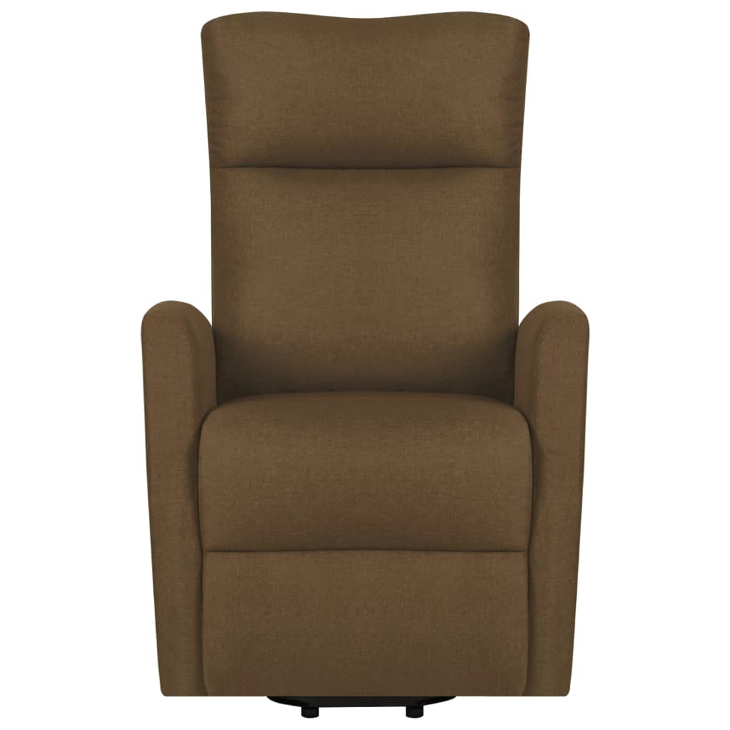 Liegesessel mit Aufstehhilfe Braun Stoff