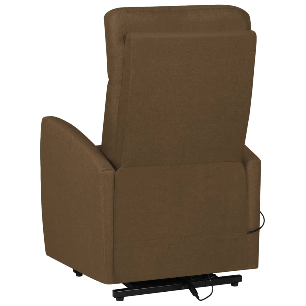 Liegesessel mit Aufstehhilfe Braun Stoff
