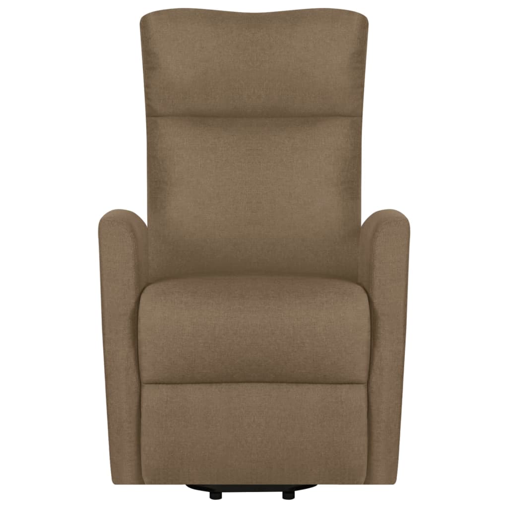 Liegesessel mit Aufstehhilfe Taupe Stoff