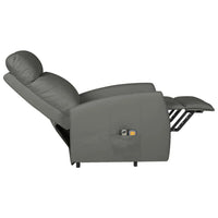 Thumbnail for Massagesessel mit Aufstehhilfe Grau Kunstleder