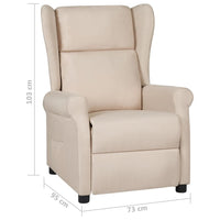 Thumbnail for Relaxsessel Creme Stoff