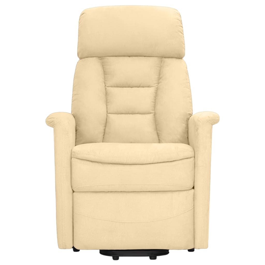 Relaxsessel mit Aufstehhilfe Creme Wildleder-Optik