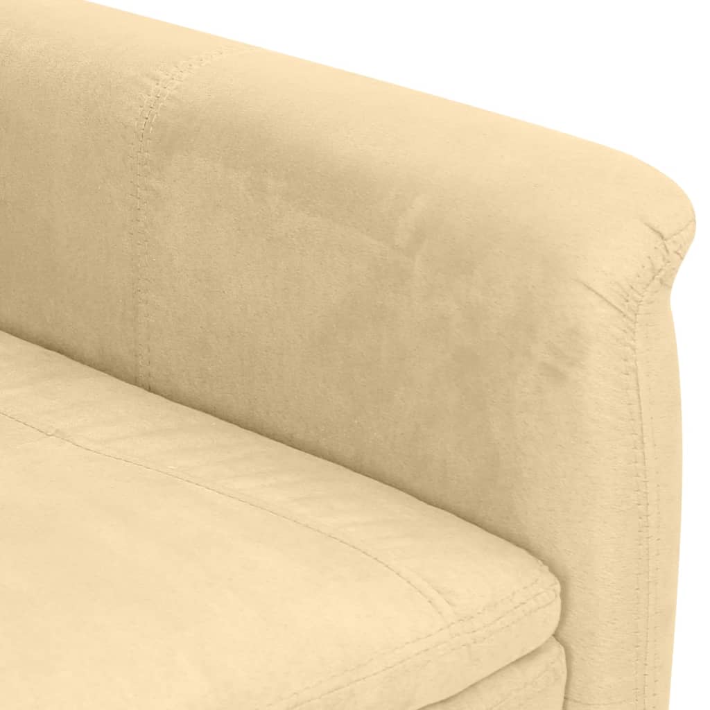 Relaxsessel mit Aufstehhilfe Creme Wildleder-Optik